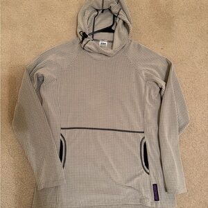 Melanzana Beige Checkered Hooded Jacket